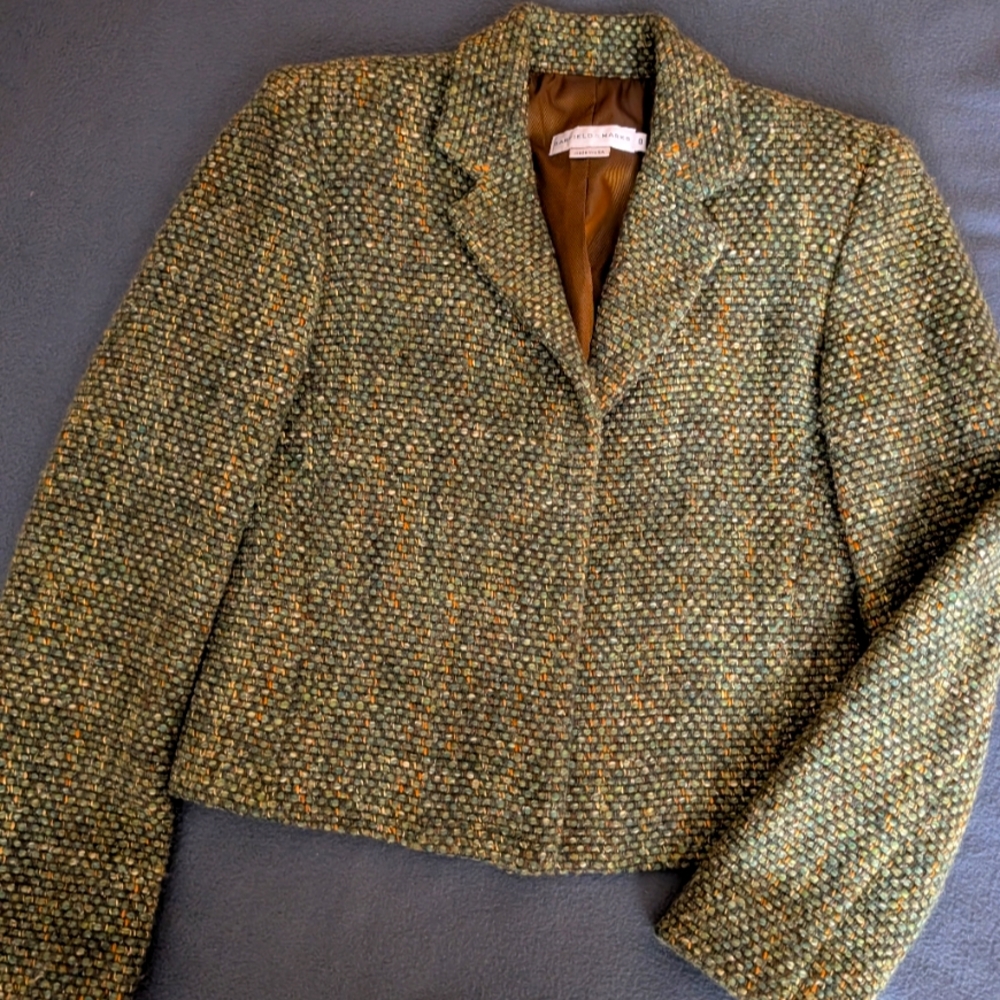 Garfield and Marks Green Boucle Jacket